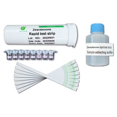 Zearalenone Toxin Rapid Mycotoxin Testing Kits 10min For Corn Wheat 1500pbb